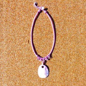 Lavender Shell Pendant Necklace